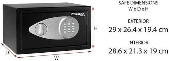 Master Lock X041ML Χρηματοκιβώτιο Ξενοδοχείου με Ψηφιακό Κλείδωμα και Κλειδί Μ29xΠ26.4xΥ19.4cm Βάρους 5.3kg
