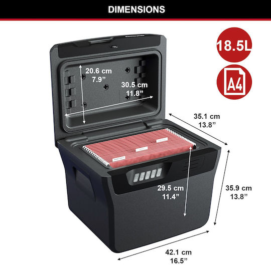 Master Lock Safe with Digital Lock L42.1xW35.1xH35.9cm FHW40300EURHRO