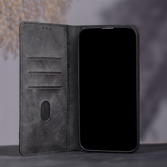 Smart Silicone Synthetic Leather Book Black (Samsung Galaxy A37 5G)