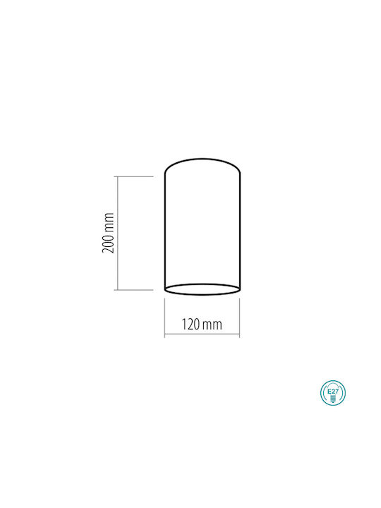 TK Lighting Office Circle Ceiling Mount 12cm