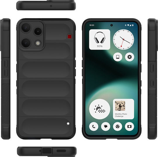 Huse Telefoane Nothing Phone 3a Lite Skyddar Innovation Magic Shield Matte Silicon Set Sticker Negru