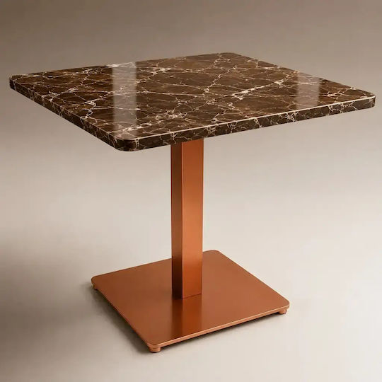 Stand De Masă Metalic Cu Reglaj Culoarea Cuprului 80x80cm