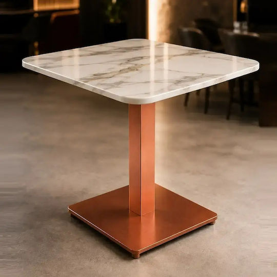Stand De Masă Metalic Cu Reglaj Culoarea Cuprului 80x80cm