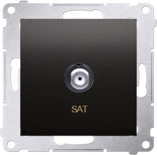 Kontakt-Simon Satellite Antenna Socket In Grey Colour DASF1.01/48
