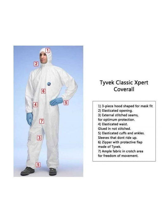 Dupont Tyvek 500 Xpert Combinezoane De Protecție Chimice Tip 5B / 6B
