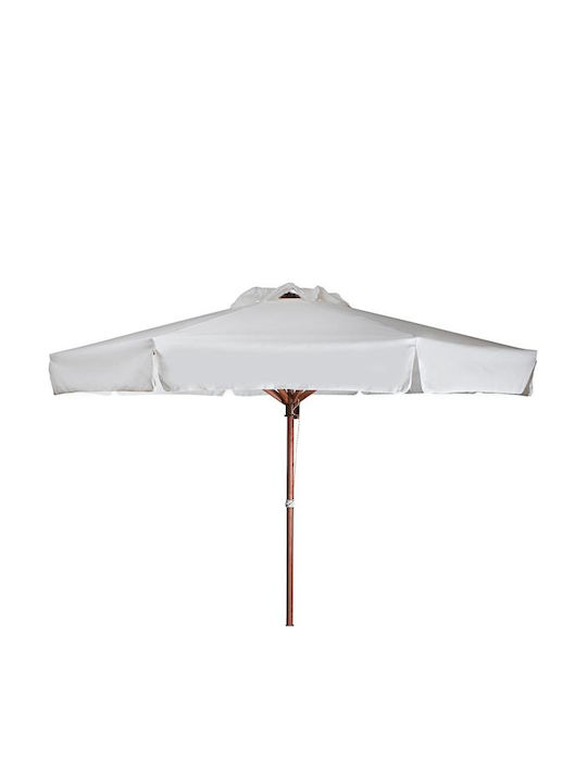 Round Aluminum White Parasol Φ2m