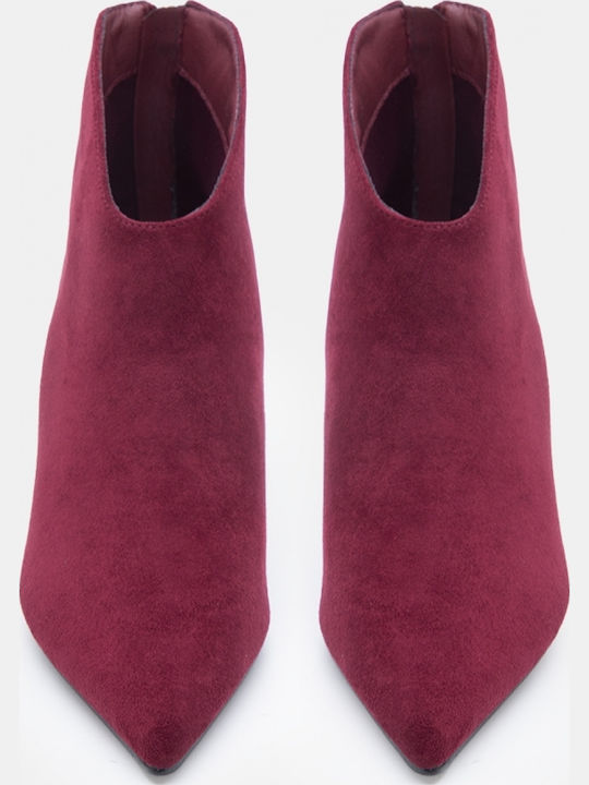 Damen Stiefeletten Astrogali mit Hochabsatz Burgundisch