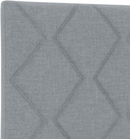 King Size Bett mit Matratze 200x200cm Hellgrau