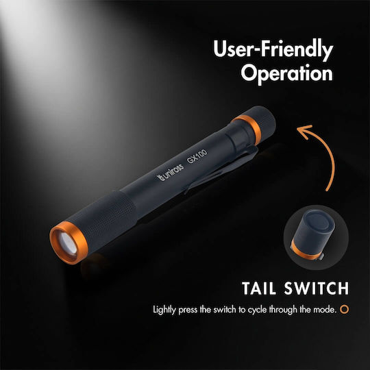 Uniross LED Flashlight IPX4 with Maximum Brightness 280lm