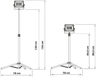 GBC Work & Site Lights LED IP65 With Brightness Up To 11 Lumen