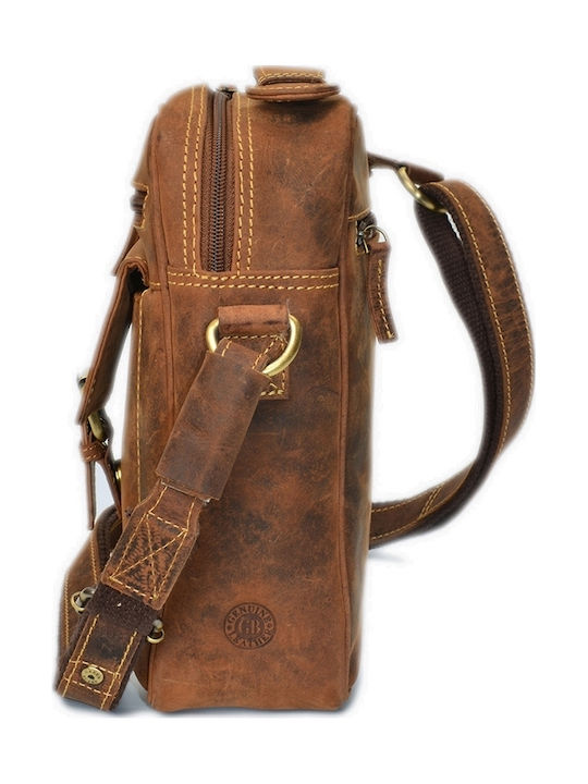 Geantă bărbătească din piele de umăr / tip crossbody maro