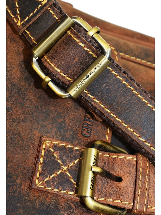 Geantă bărbătească din piele de umăr / tip crossbody maro