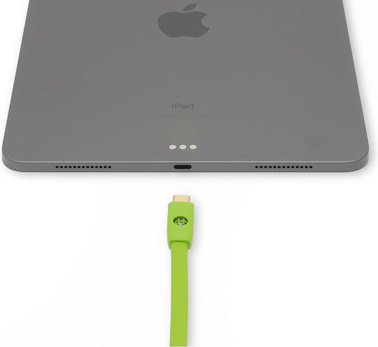 Oyaide Flat / Braided Cablu USB 2.0 USB-C tată - USB-C Verde 1m PRD-000025028