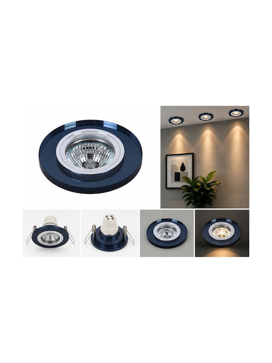Cadru Rotund Din Sticlă Pentru Spot GU10 2x2cm C1201-BK