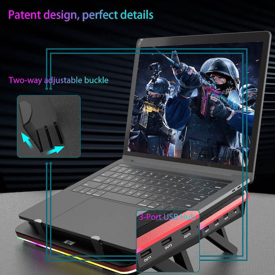 IETS Pad De Răcire Pentru Laptop Până La 17.3" Cu 1 Ventilator Și Iluminare B09FJDL7QP