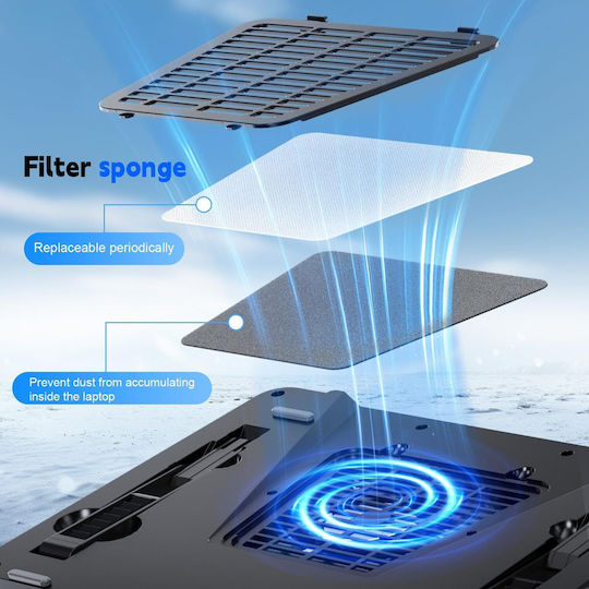 IETS Pad De Răcire Pentru Laptop Până La 19.3" Cu 1 Ventilator Și Iluminare B0CR3WYGQ8