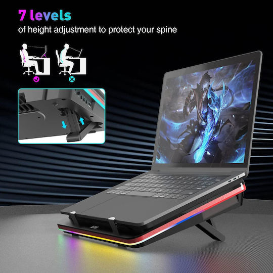 IETS Pad De Răcire Pentru Laptop Până La 17.3" Cu 1 Ventilator Și Iluminare B09FJ961PG