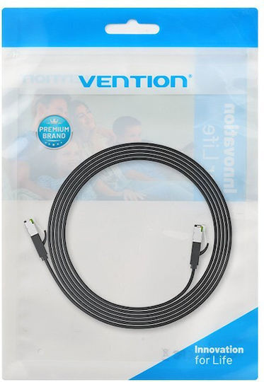 Vention Network Cable Cat7 Flat 3.0m Black Icgbi