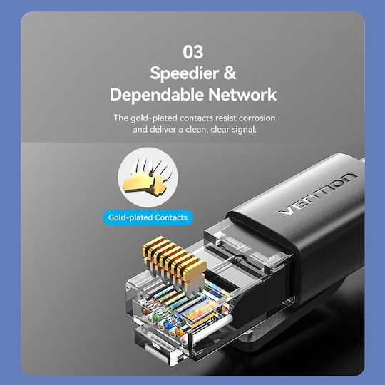 Vention Network Cable Cat6 Utp 30.0m Black Ibrbt