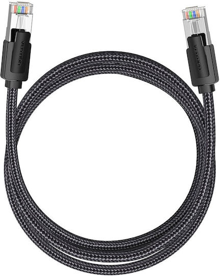 Vention Network Cable Cat8 Sftp Braided 20.0m Black-nickel Ikobq