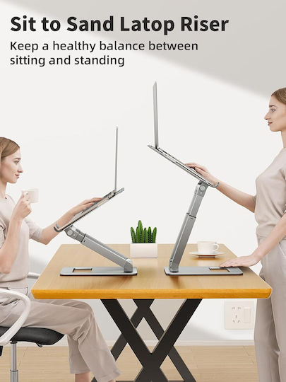 Tounee Stand de susținere pentru laptop până la 17" Argintiu B09WJXH7W6