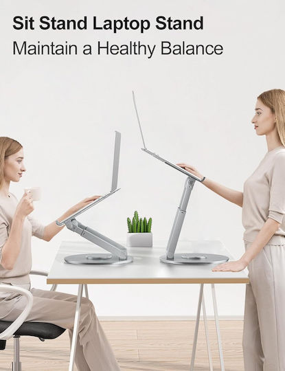 Tounee Stand de susținere pentru laptop până la 17" Argintiu B09Y8LN3GL