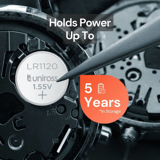Uniross Baterii Alkaline-Coin Lr1120 Ag8 Lr55 10 Bucăți