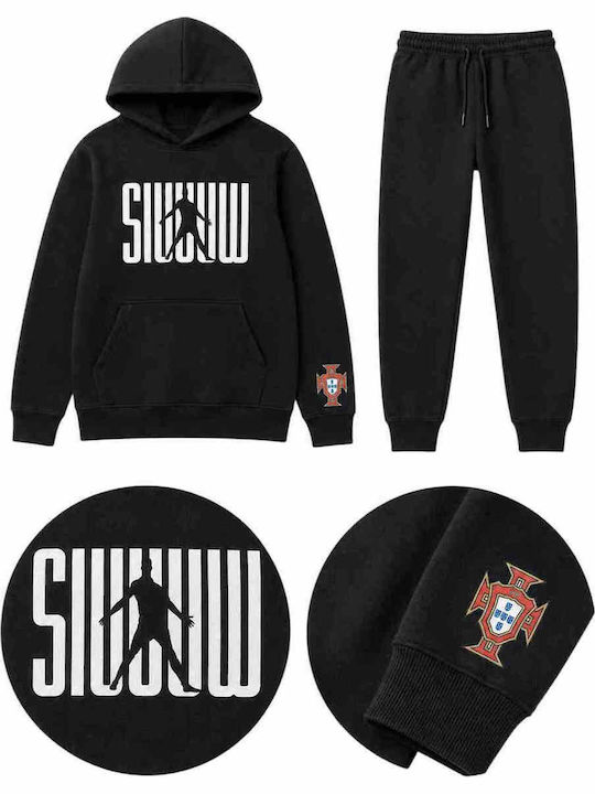 Kids Sweatpants Set With Top Black