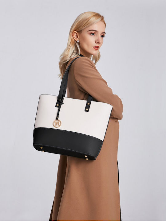 Set Leather Women's Tote Bag Black