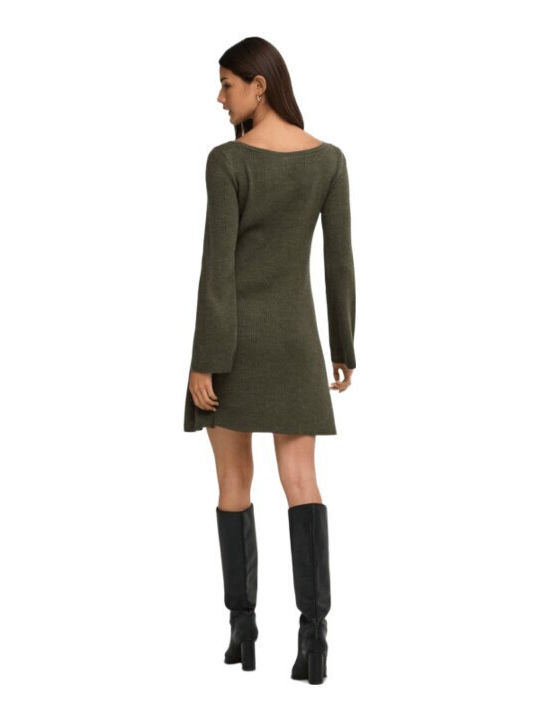 Мини Плетена Рокля Burnt Olive