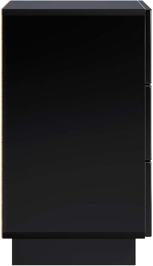 Нощни Шкафчета Дървени Черни 2 Бройки 33.5x34.5x60см