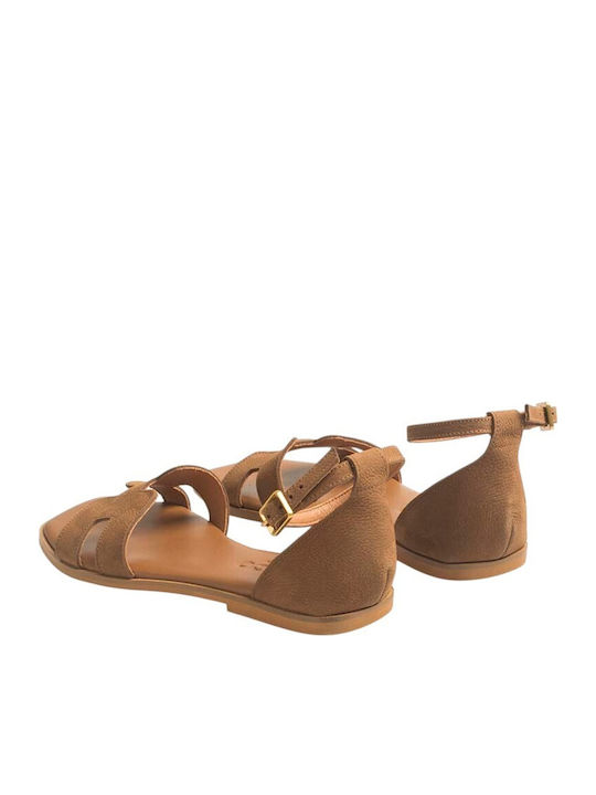 Women's Flat Sandals Tabac Brown