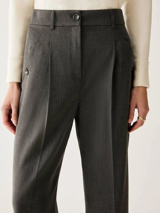 Women's Grey Suit in Carrot Fit