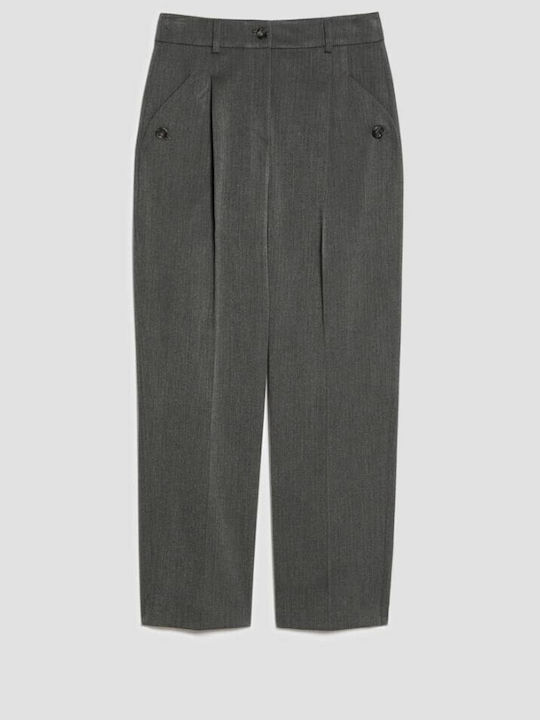 Women's Grey Suit in Carrot Fit