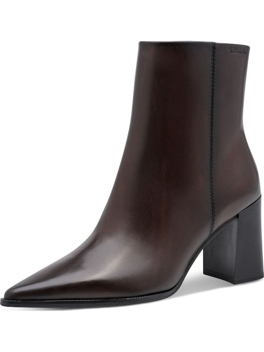 Leder Damen Stiefeletten Braun