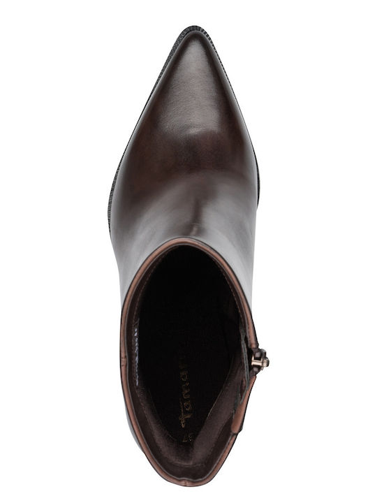 Leder Damen Stiefeletten Braun