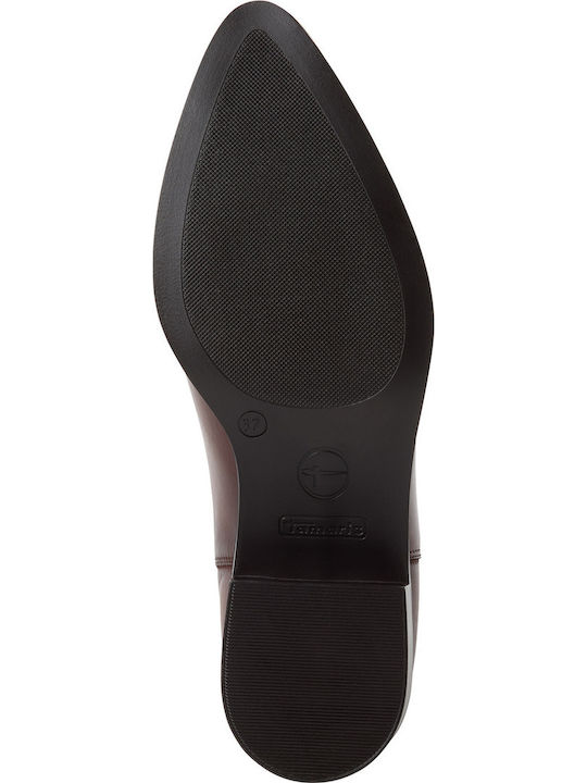 Leder Damen Chelsea Stiefeletten Braune