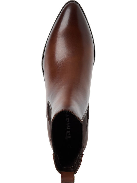 Leder Damen Chelsea Stiefeletten Braune