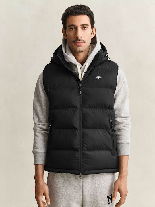 Sleeveless Puffer Jacket Waterproof Black