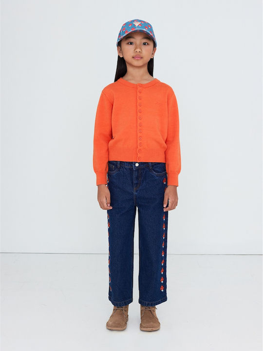 Kinder-Strickjacke Orange