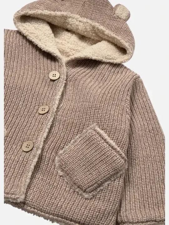 Kinder-Strickjacke Braun Mix