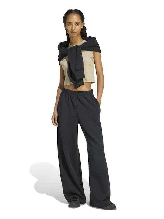 Damen Jogginghosen Breite Schwarz