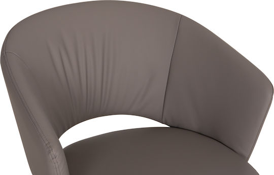 Annel Dining Chairs with Faux Leather Upholstery Grey 2 pcs 63x63x74cm