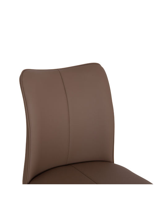 Namis Dining Chairs with Faux Leather Upholstery Brown 2pcs 45x55x85cm