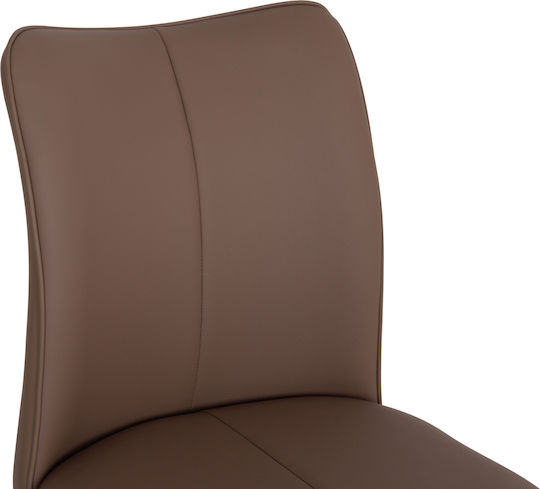 Namis Dining Chairs with Faux Leather Upholstery Brown 2pcs 45x55x85cm