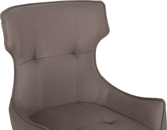Kira Dining Armchairs with Leatherette Upholstery Grey 2 pcs 56x60x85 cm