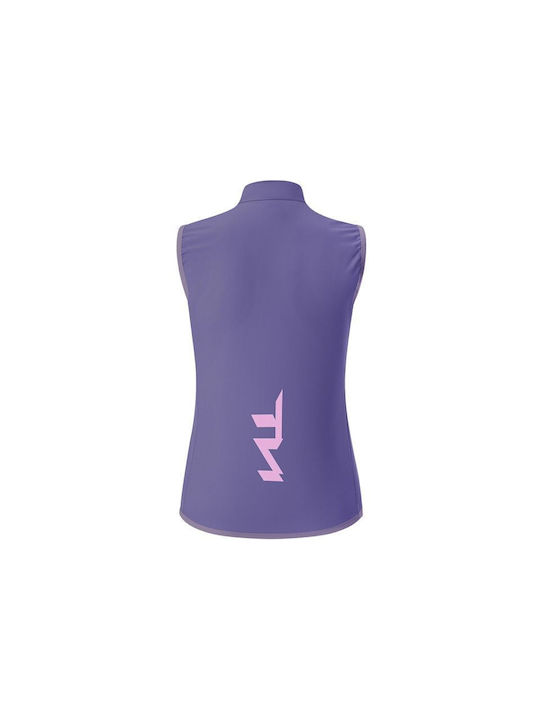 Rockbros Women's Cycling Windbreaker Jacket Sleeveless Purple