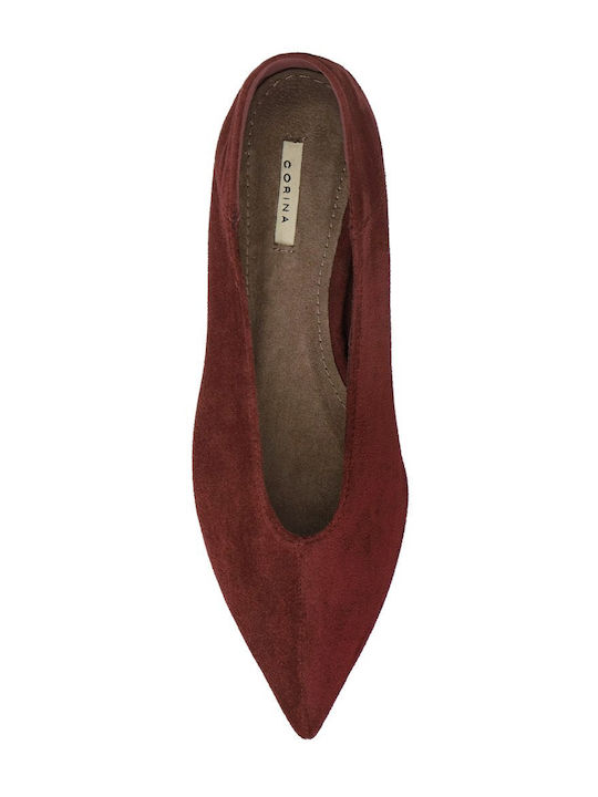 Damen Ballerinas Burgundische