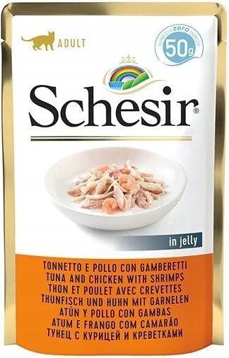 Schesir Υγρή Τροφή για Γάτες με Κοτόπουλο 24x50gr