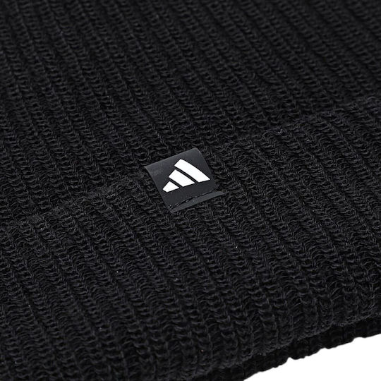Căciulă Cuff Beanie pentru bărbați tricotată în culoare neagră